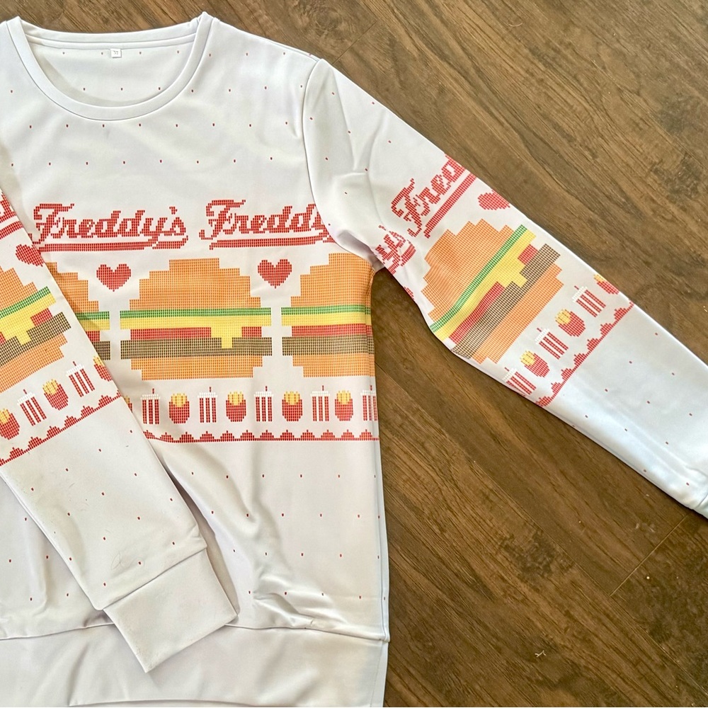 Burger “Holiday” Sweatshirt size M unisex 🤘🍔🤘